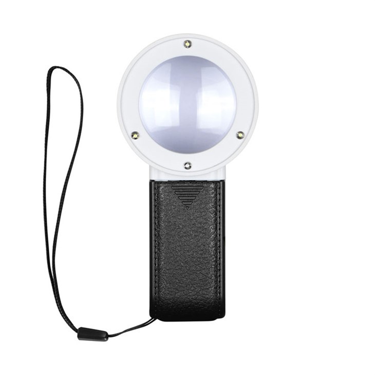 Lupa de mão com luz